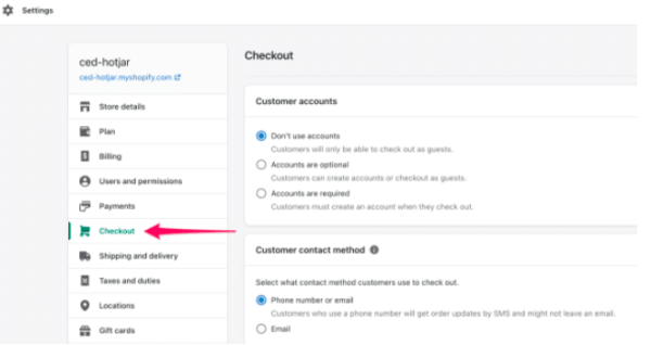 shopify checkout
