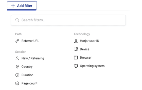 סינון בפאנל הניהול של הוטג'אר